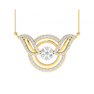 Jena Diamond Pendant with Gold Chain